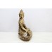 Brass Buddha Statue Buddhism Religion Asian Home Decor Figure Hand Engraved E368